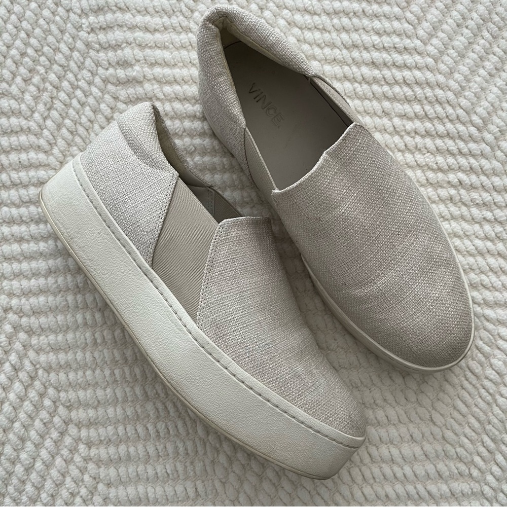 VINCE. Warren slip-on platform sneakers size 8.5